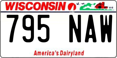 WI license plate 795NAW