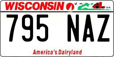 WI license plate 795NAZ