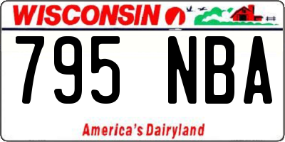 WI license plate 795NBA