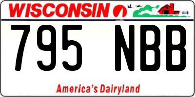 WI license plate 795NBB