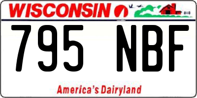 WI license plate 795NBF