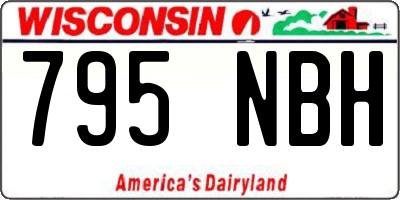 WI license plate 795NBH