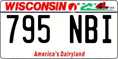 WI license plate 795NBI