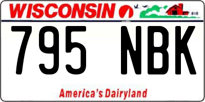 WI license plate 795NBK