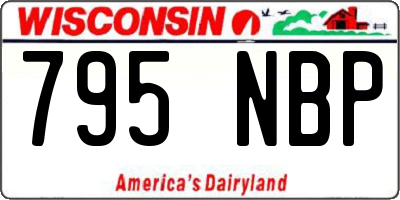 WI license plate 795NBP