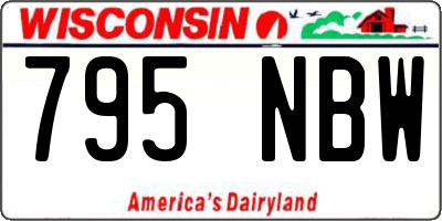 WI license plate 795NBW