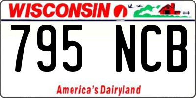 WI license plate 795NCB