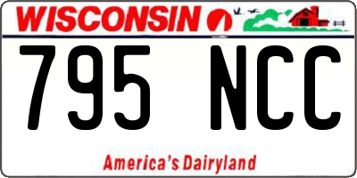 WI license plate 795NCC