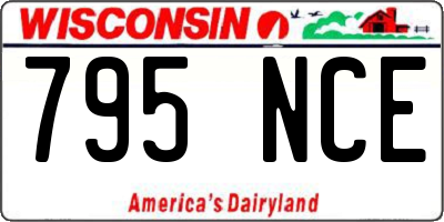 WI license plate 795NCE