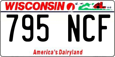 WI license plate 795NCF