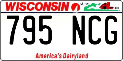 WI license plate 795NCG