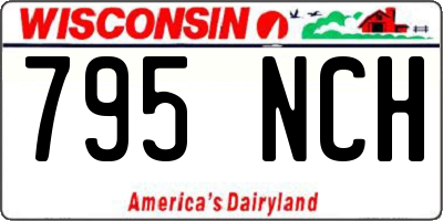 WI license plate 795NCH