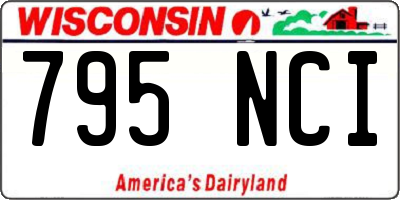 WI license plate 795NCI