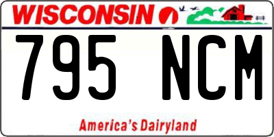 WI license plate 795NCM