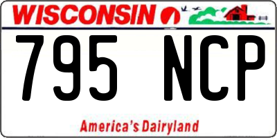 WI license plate 795NCP