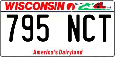 WI license plate 795NCT