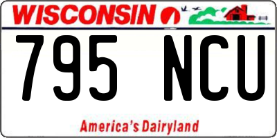 WI license plate 795NCU