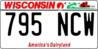 WI license plate 795NCW