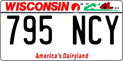 WI license plate 795NCY