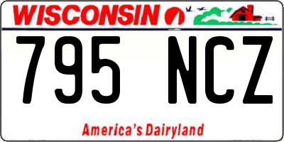 WI license plate 795NCZ