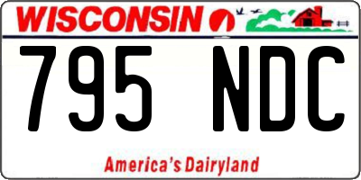 WI license plate 795NDC