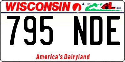 WI license plate 795NDE