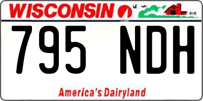WI license plate 795NDH