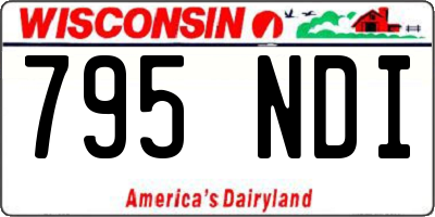 WI license plate 795NDI
