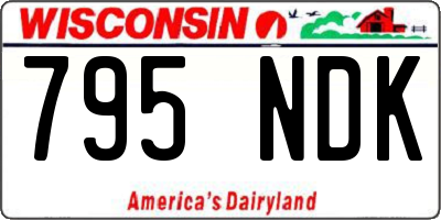WI license plate 795NDK
