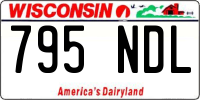 WI license plate 795NDL