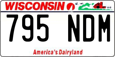 WI license plate 795NDM