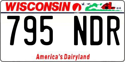 WI license plate 795NDR