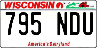 WI license plate 795NDU