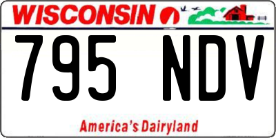 WI license plate 795NDV