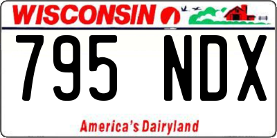 WI license plate 795NDX