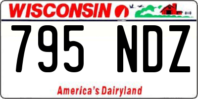 WI license plate 795NDZ