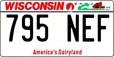 WI license plate 795NEF