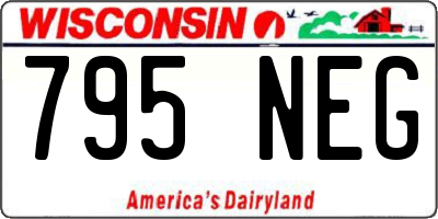 WI license plate 795NEG