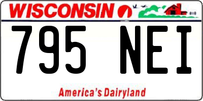 WI license plate 795NEI
