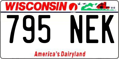 WI license plate 795NEK