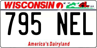 WI license plate 795NEL