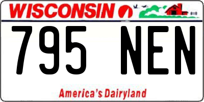 WI license plate 795NEN