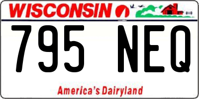 WI license plate 795NEQ