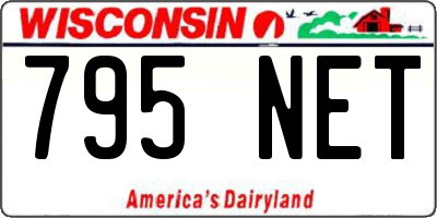 WI license plate 795NET