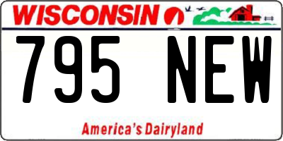 WI license plate 795NEW