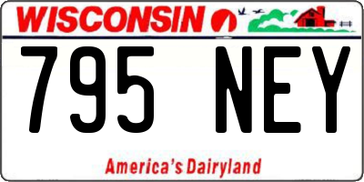 WI license plate 795NEY