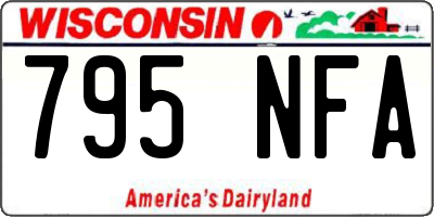 WI license plate 795NFA