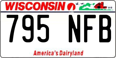WI license plate 795NFB