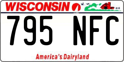 WI license plate 795NFC