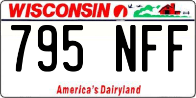 WI license plate 795NFF